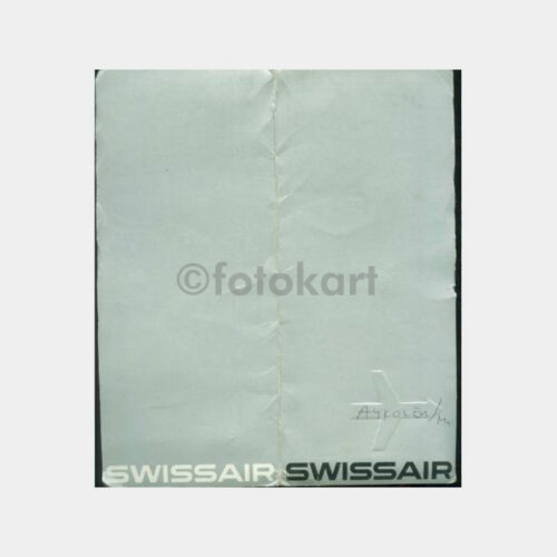 1978 Swissair Havayolu Uçak Bilet Saklama Kartı