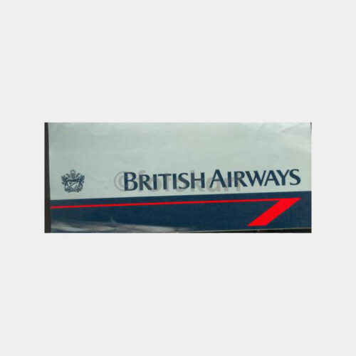 1978 British Airways Uçak Bilet Saklama Kartı
