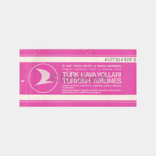 1979 THY - Kullanılmış- Uçak Bileti