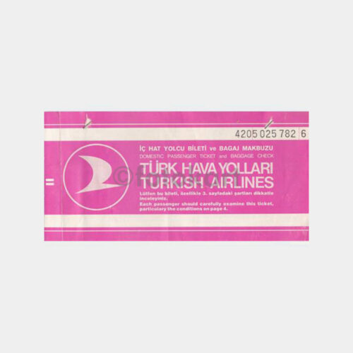 1979 THY - Kullanılmış- Uçak Bileti