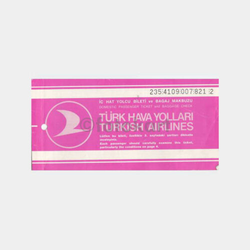 1979 THY - Kullanılmış- Uçak Bileti