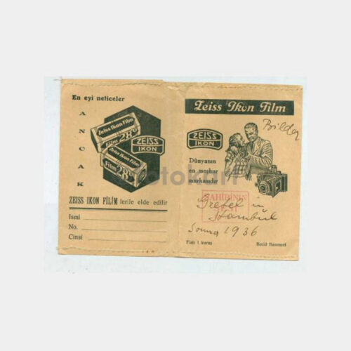 1938 S.Sesi Zeiss İkon Film - Foto Saklama Zarfı