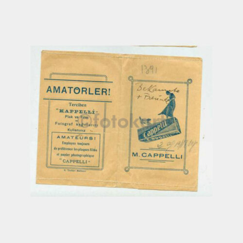 1939 M. Cappelli - Foto Saklama Zarfı