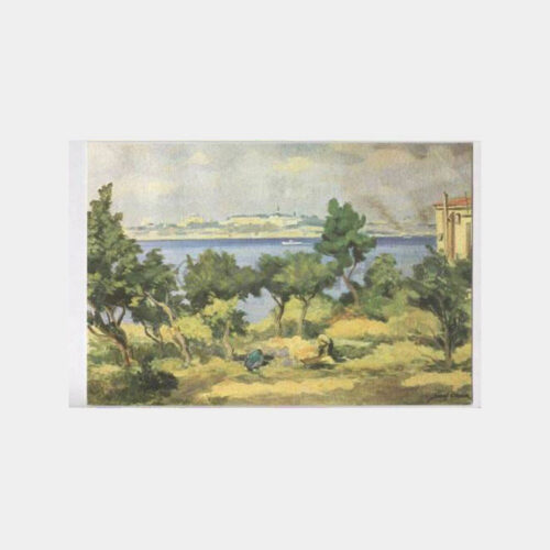 Şeref Akdik Tablosu -Akbank Baskı- Kartpostal