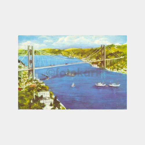Boğaziçi Köprüsü Çizim Kartpostal
