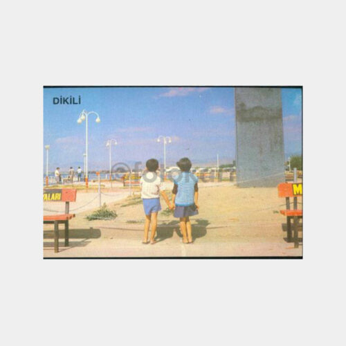 1970 İzmir Dikili Olof Palme Parkı Kartpostal