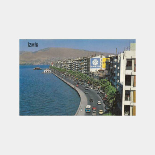 1980 İzmir Kordonboyu Sahil Görünüş Kartpostal