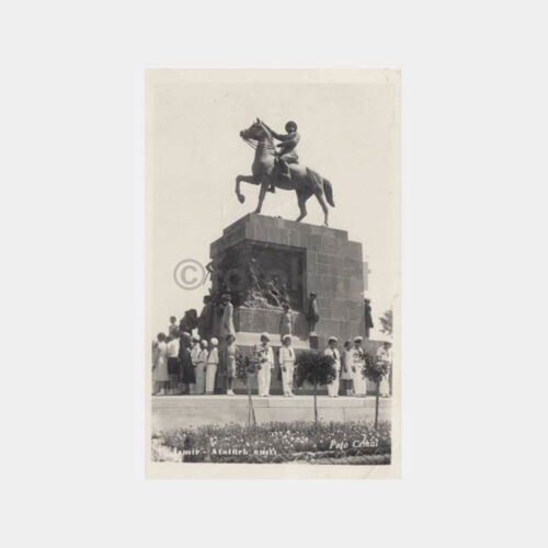 1935 İzmir Atatürk Anıtı Konulu Fotokart