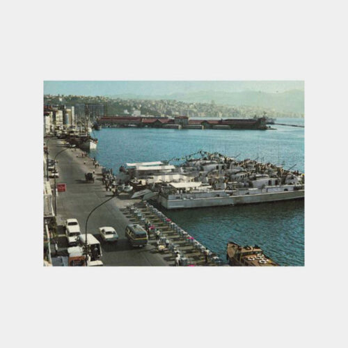 1970 İzmir Liman Savaş Gemileri Görünüş Kartpostal