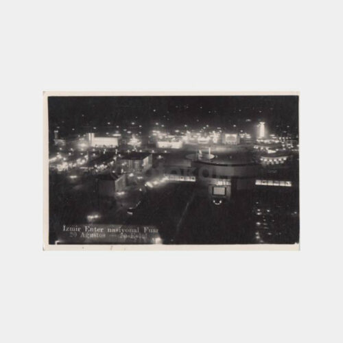 1932 İzmir Fuarı Gece Görünüş Kartpostal