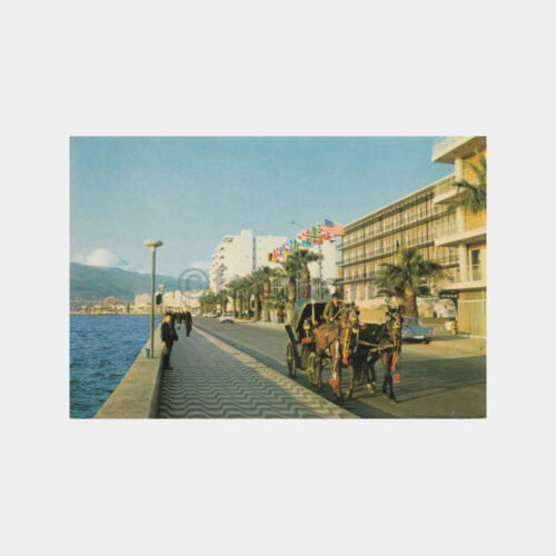 1969 İzmir Kordon Fayton Görünüş Kartpostal