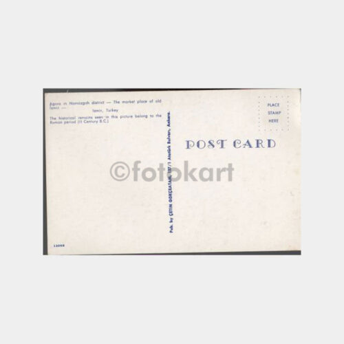 1960 İzmir Agora - Çetin Gökçeatam Kartpostalı - Görsel 2