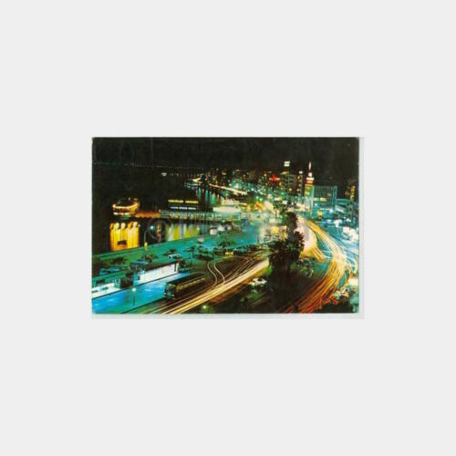 1974 İzmir Karşıyaka Gece Görünüş Kartpostal