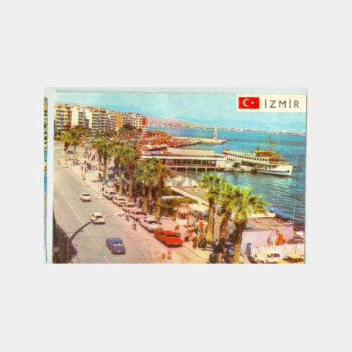 1980 İzmir Karşıyaka İskele Görünüş Kartpostal