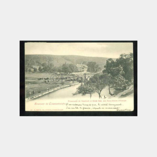 1910 Kağıthane Avrupa Suları Görünüş Kartpostal