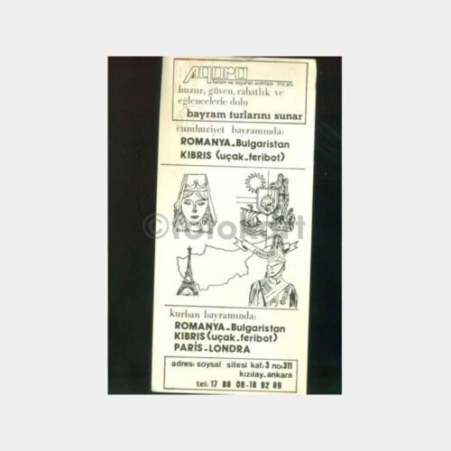 1976 Agora Turizm - Turistik Gezi Broşürü