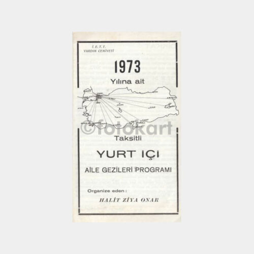 1973 İETT Yardım Cemiyeti - Turistik Gezi Programı