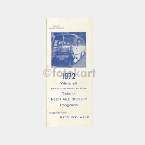 1972 İETT Yardım Cemiyeti - Turistik Gezi Programı