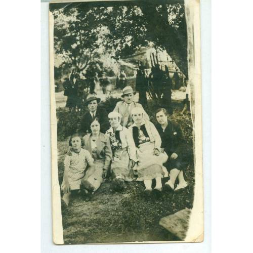 1934 Rum Azınlık Aile Mesirede Fotoğraf
