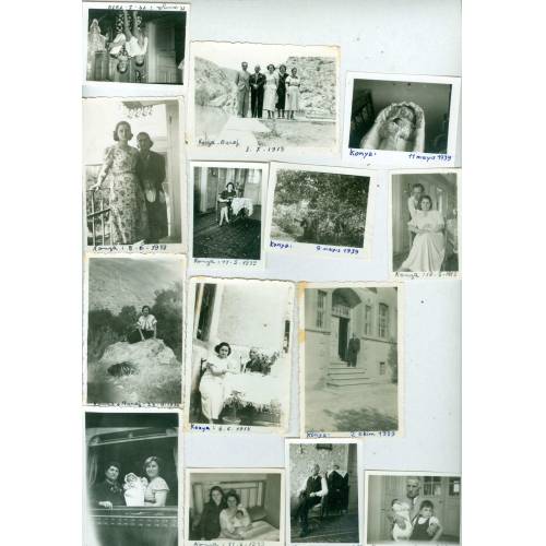 1939 Konya Aile Albümü 25 Adet Fotoğraf