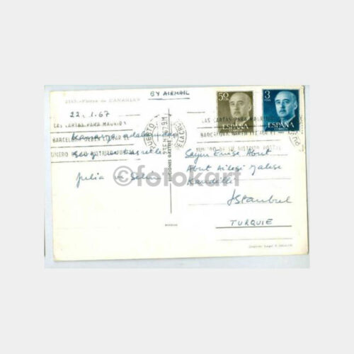 1967 Kandilli Abut Ailesi Kartpostal - Kanarya Adaları