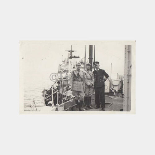 1942 Yavuz Gemisinde Kaptan ve Subaylar Fotoğraf