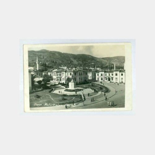 1941 Bursa Atatürk Alanı - Damgalı Kartpostal