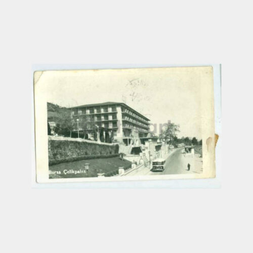 1955 Bursa Çelikpalas Oteli Damgalı Kartpostal
