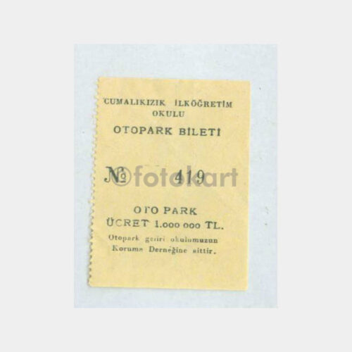1980 Bursa Cumalıkızık Otopark Bileti