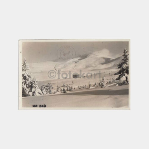 1937 Bursa Uludağ Görünüş Damgalı Kartpostal