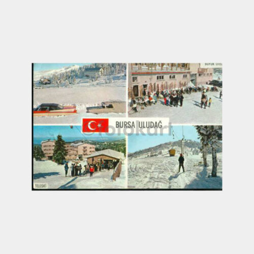 1968 Bursa Uludağ 4 Görünüş Kartpostal