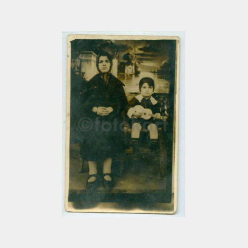 1928 Ana Kız -Arka Plan- Stüdyo Fotoğraf
