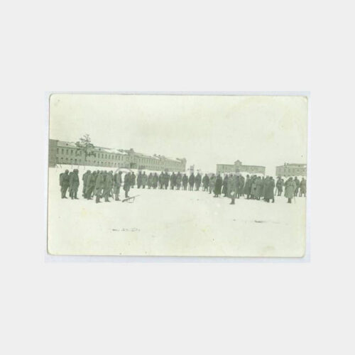 1936 Sarıkamış Kışla Asker Grup Görünüş Fotoğraf