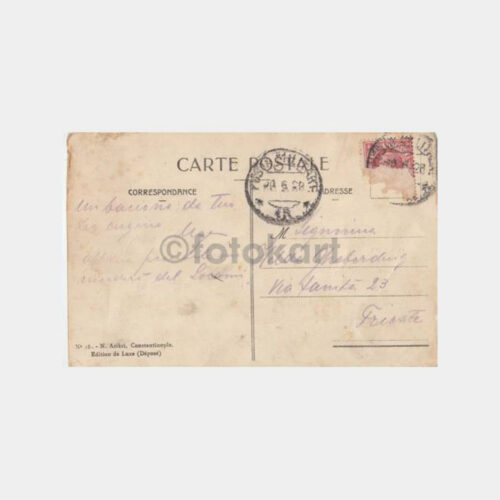 1923 İstanbul Valide Camii Konulu -Askeri Damga- Kartpostal - Görsel 2