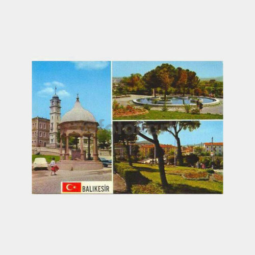 Balıkesir Saat Kulesi ve Park 3 Görünüm Kartpostal
