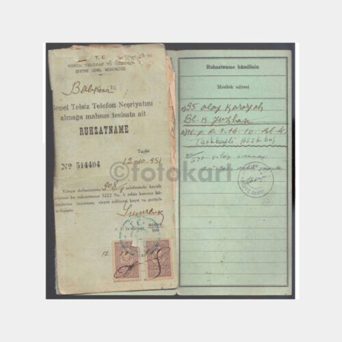 1951 Balıkesir Susurluk Radyo Ruhsatnamesi
