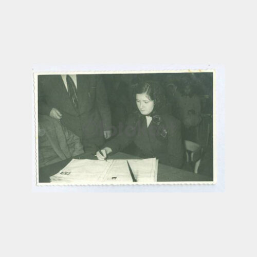 1950 Balıkesir -Foto Özen- Nikah İmzası Fotoğraf