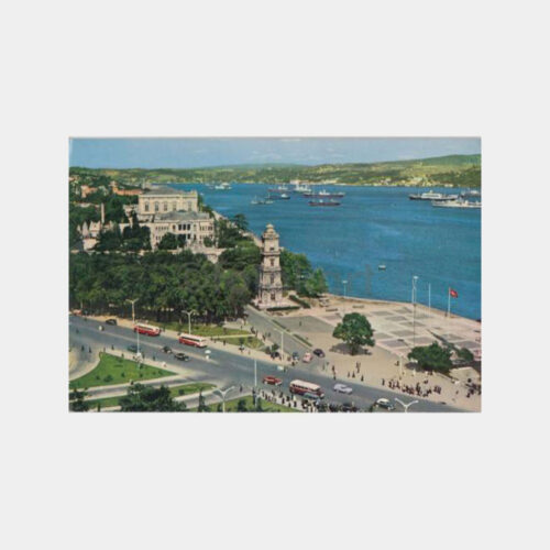 1970 Dolmabahçe Saat Kulesi-Saray Görünüş Kartpostal