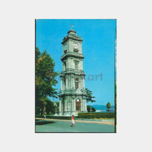 1968 Dolmabahçe Saat Kulesi Görünüş Kartpostal