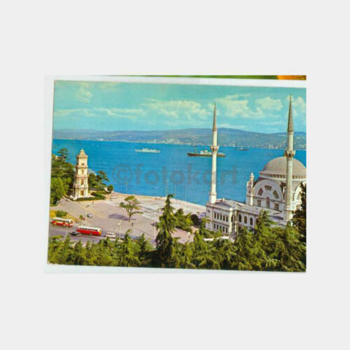 1970 Dolmabahçe Camii Görünüş Kartpostal