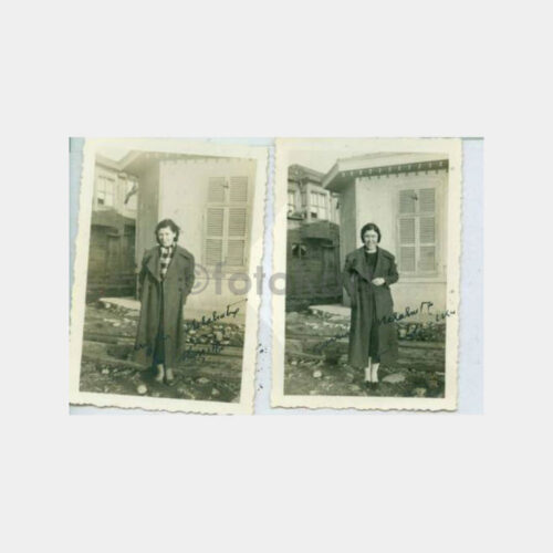 1940 Tarihi Ev ve Kadın Konulu 2 Adet Fotoğraf