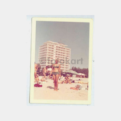 1963 Bulgaristan Varna Plaj ve Kadın Fotoğraf