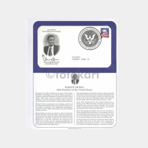 2009 ABD Başkanı Barack Obama ve Eşi Konulu 4 Adet FDC - Görsel 2