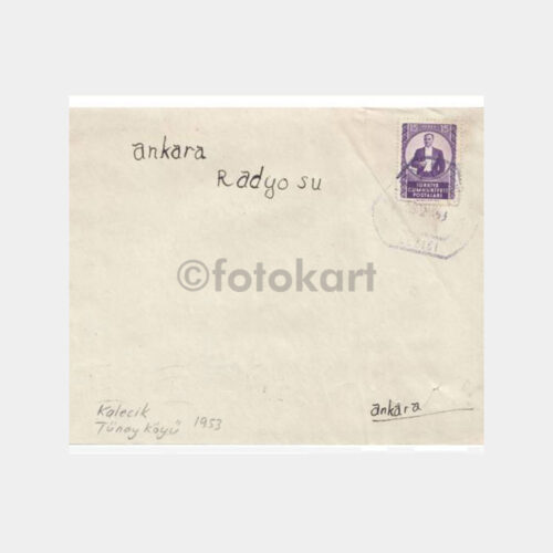 1953 Ankara Tren Ambulant Posta Damgalı Zarf