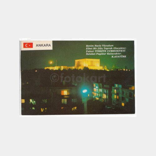 1978 Ankara Anıtkabir Gece Görünüş Kartpostal