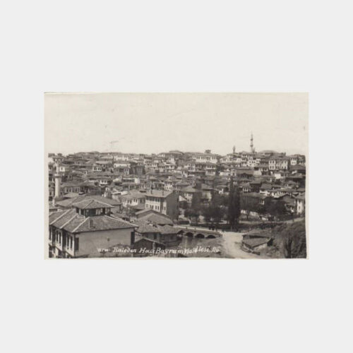 1930 Ankara Hacıbayram Ambulant Tren Damgalı Kart