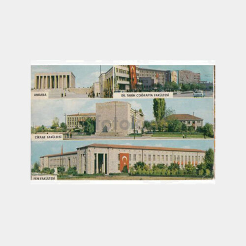 1965 Ankara Anıtkabir Yüksek Okullar Görünüş Kartpostal