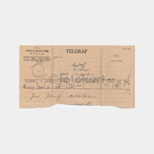 1939 Antakya Posta Damgalı Yeni Yıl Tebrik Telgrafı - Görsel 2