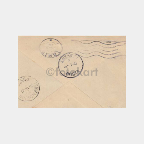 1940 İzmir Hükümet -Antakya Damgalı- Pullu Zarf - Görsel 2