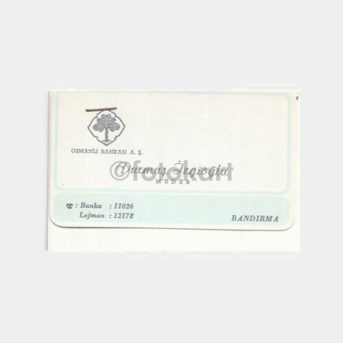 1976 Osmanlı Bankası Durmuş İzgioğlu Kartvizit-Tebrik - Görsel 2